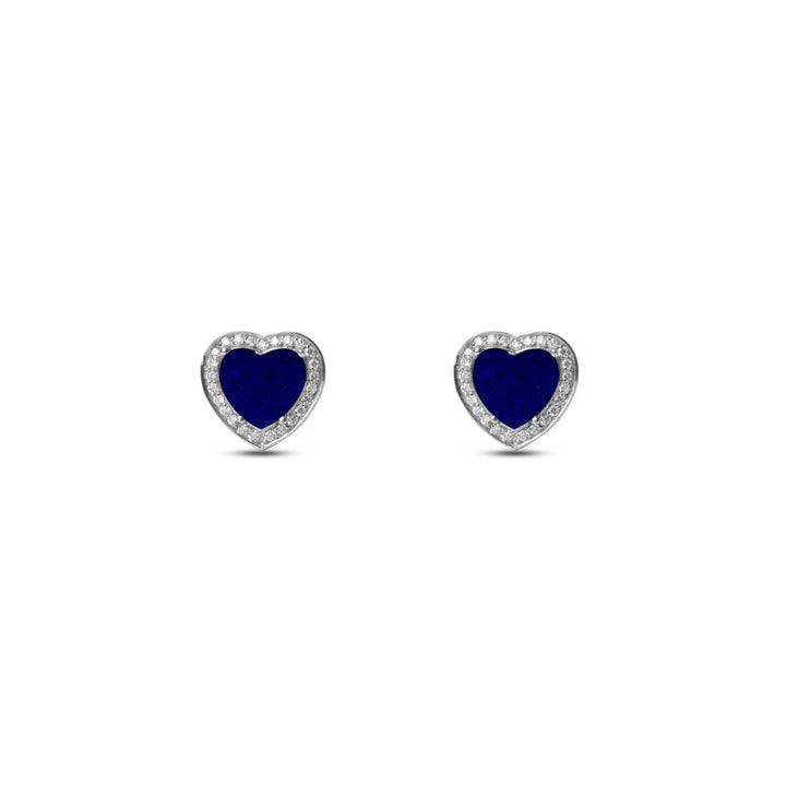 Amore earrings with lapis lazuli in white gold (view 2)