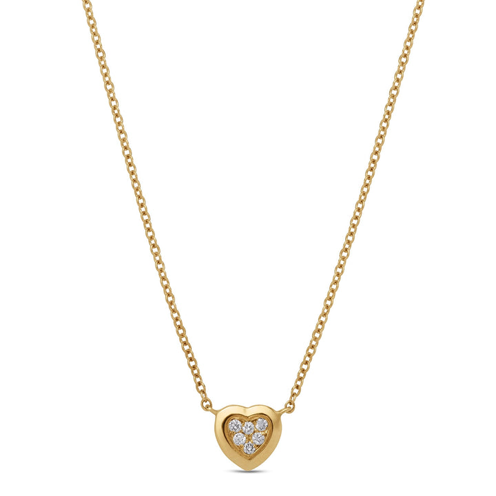 Amore necklace with bambina diamond in yellow gold