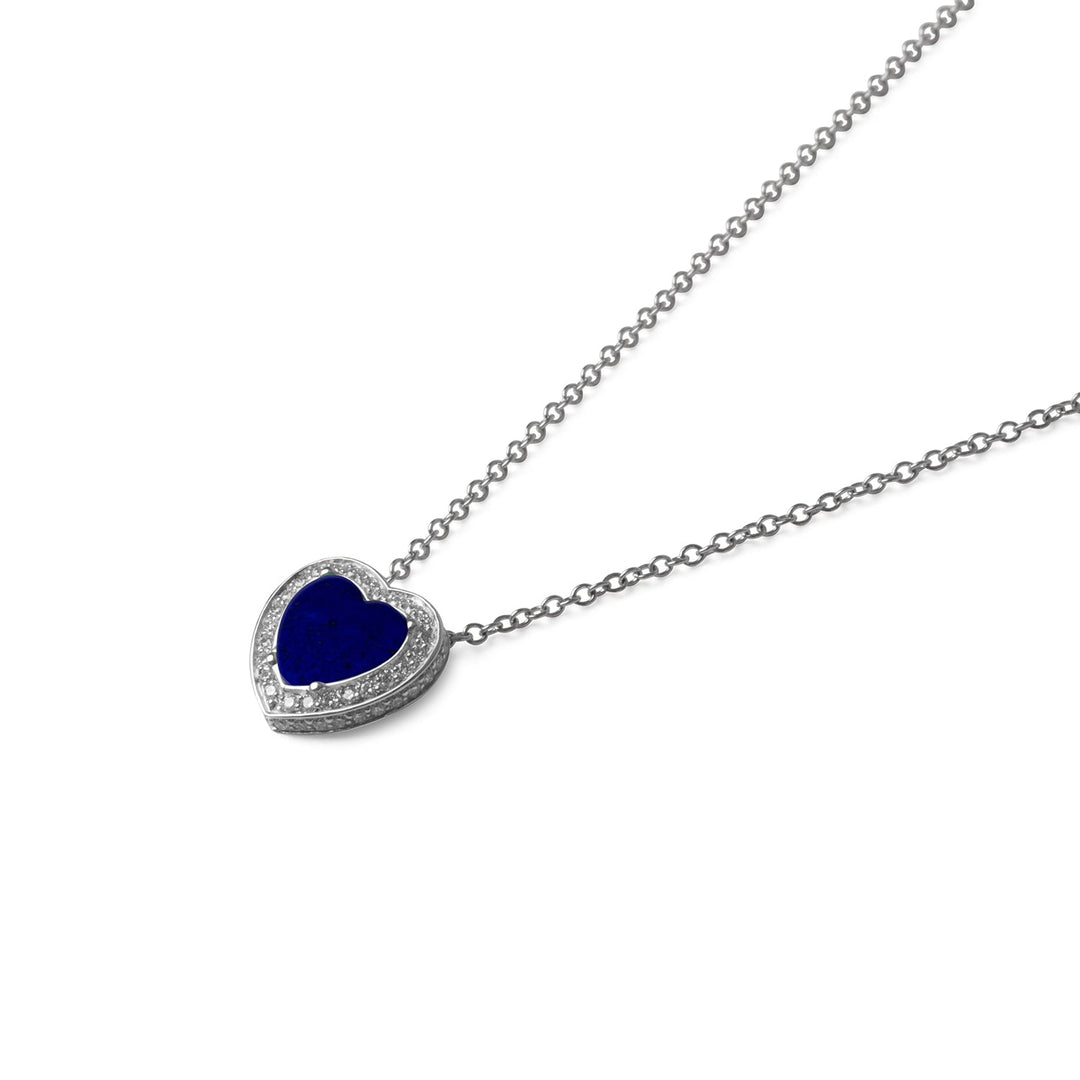 Amore necklace with lapis lazuli in white gold, small size (view 2)