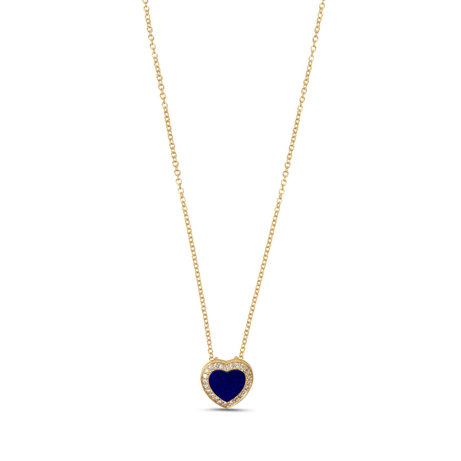Amore necklace with lapis lazuli in yellow gold, small size