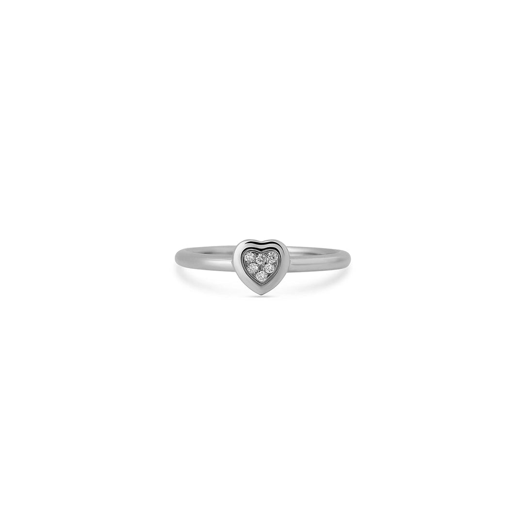 Amore rings with bambina diamond in white gold (view 3)