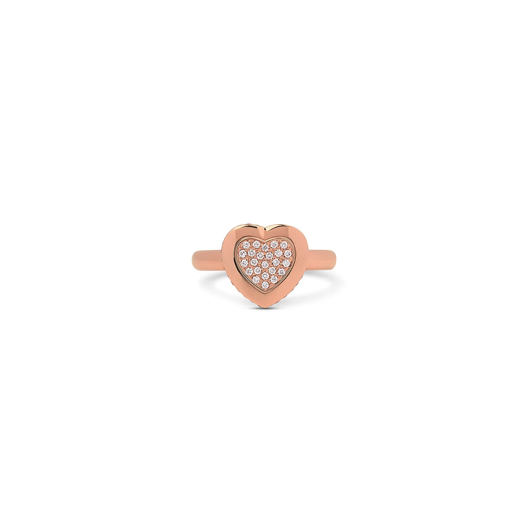 Amore rings with diamond in rose gold (view 3)