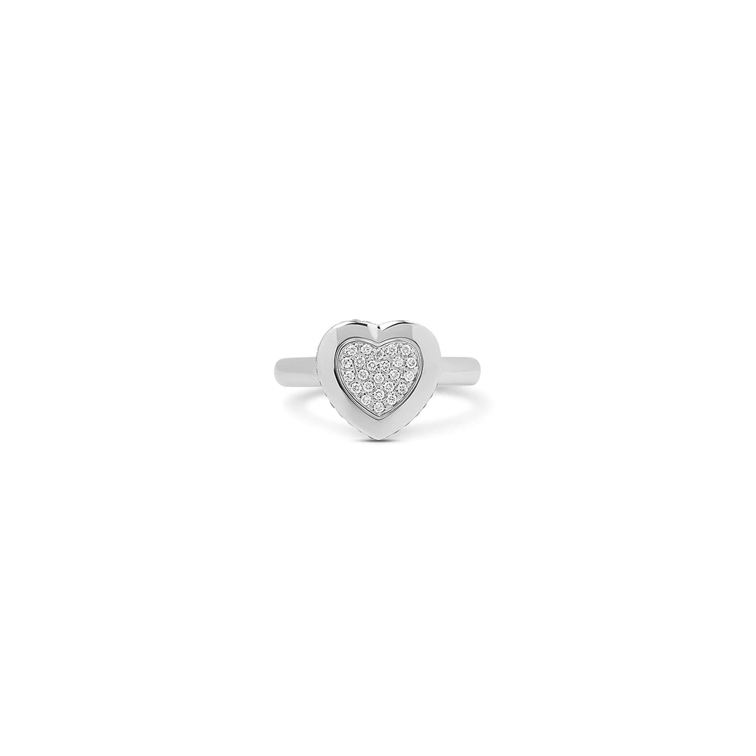 Amore rings with diamond in white gold (view 3)