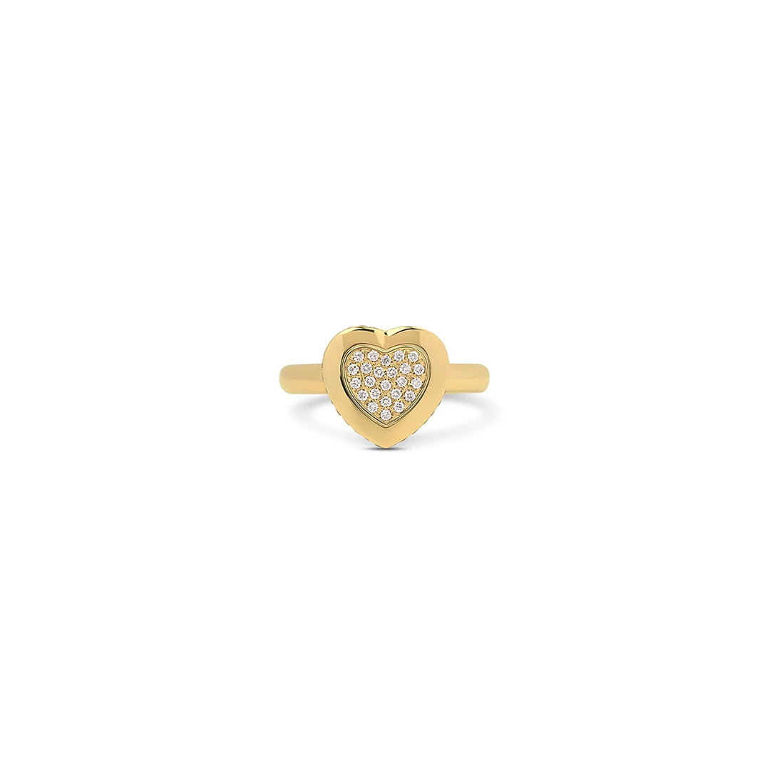 Amore rings with diamond in yellow gold (view 3)