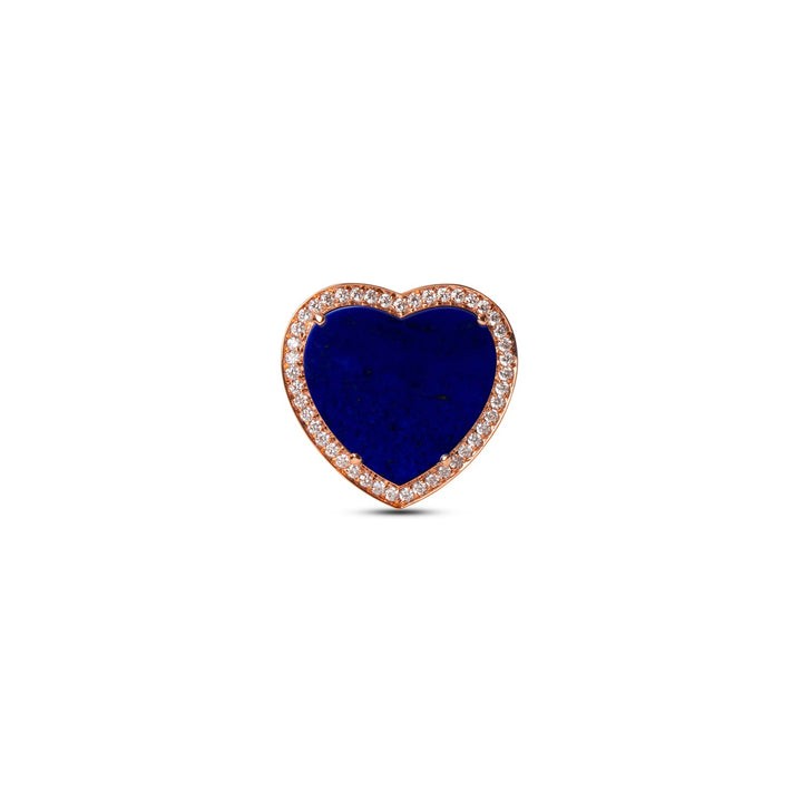 Amore rings with lapis lazuli in rose gold, large size (view 3)