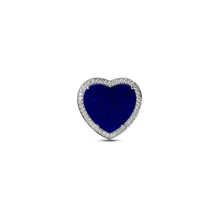 Amore rings with lapis lazuli in white gold, large size (view 3)