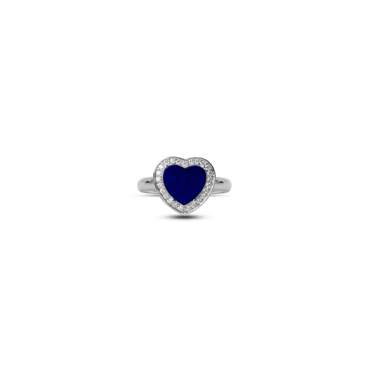 Amore rings with lapis lazuli in white gold, small size (view 3)
