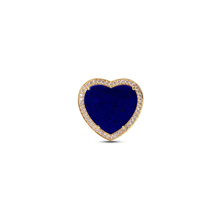 Amore rings with lapis lazuli in yellow gold, large size (view 3)