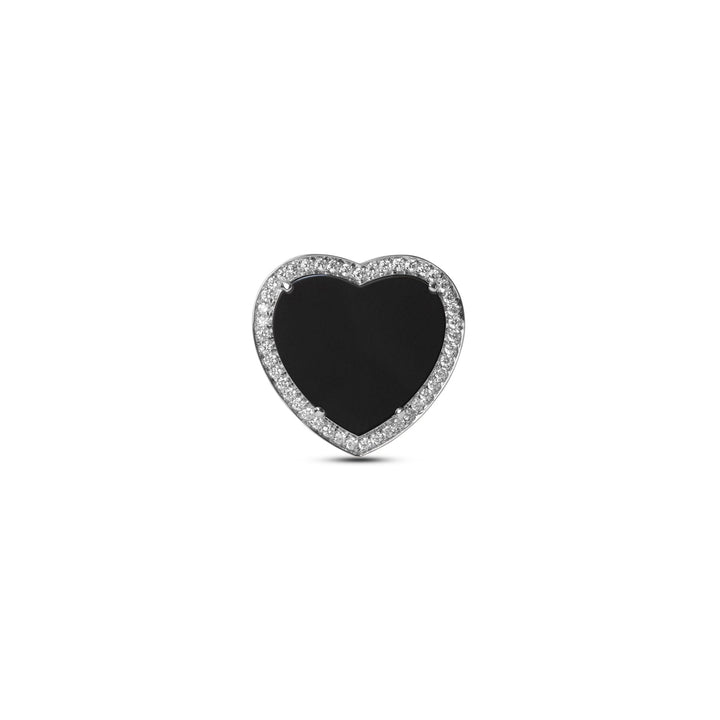 Amore rings with onyx in white gold, large size (view 3)