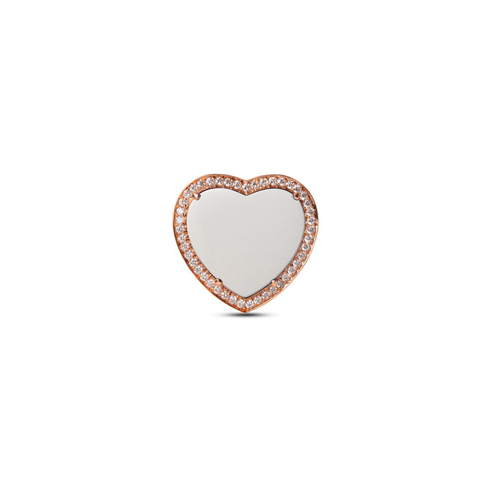 Amore rings with white agate in rose gold, large size (view 3)