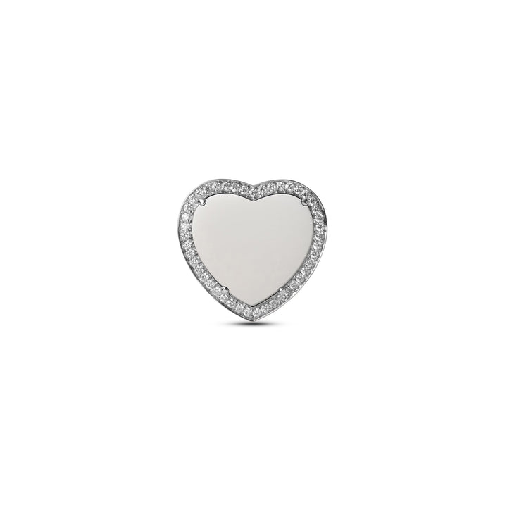 Amore rings with white agate in white gold, large size (view 3)