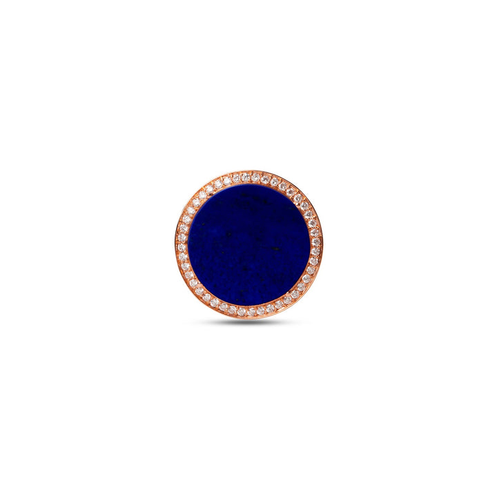 Eternity rings with lapis lazuli in rose gold, large size (view 3)