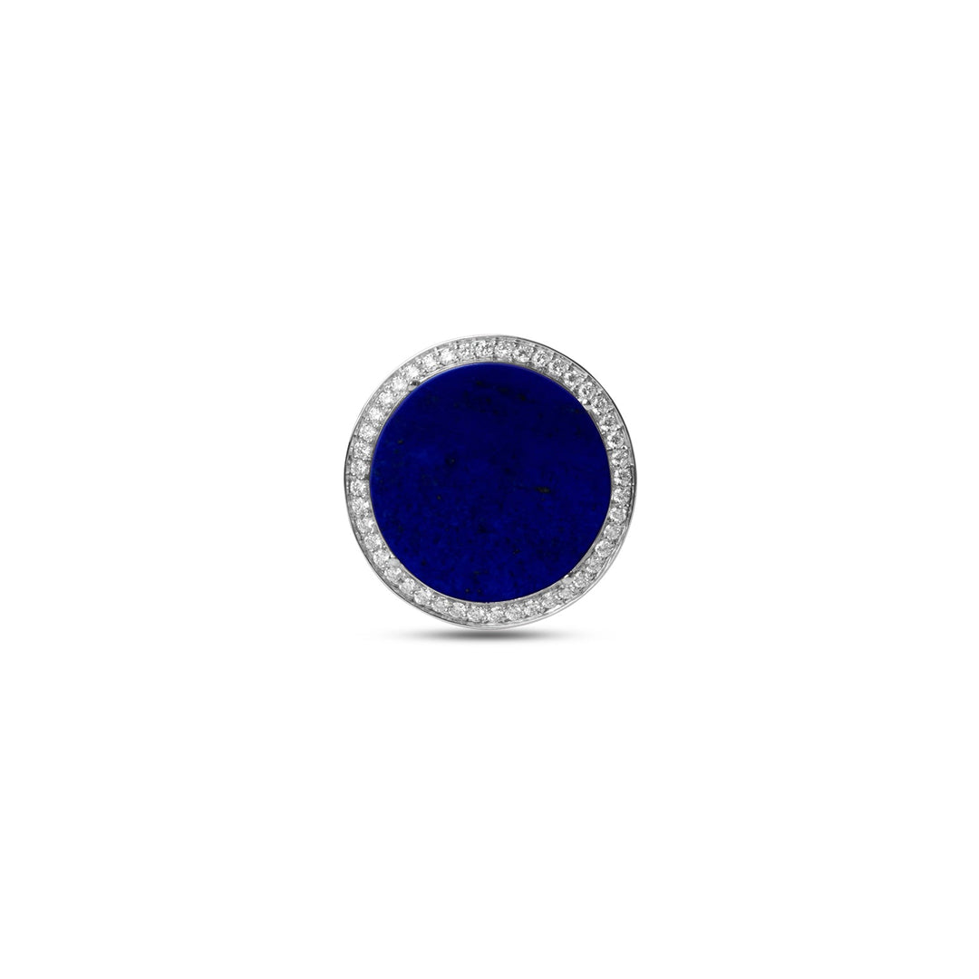 Eternity rings with lapis lazuli in white gold, large size (view 3)