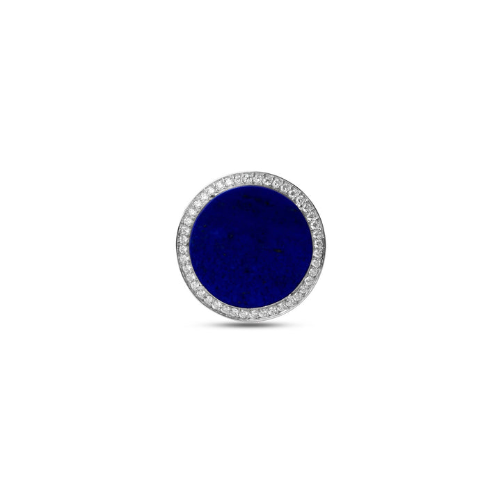Eternity rings with lapis lazuli in white gold, large size (view 3)