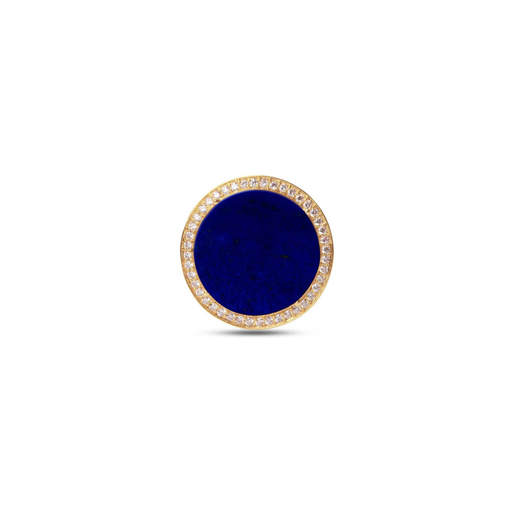 Eternity rings with lapis lazuli in yellow gold, large size (view 3)