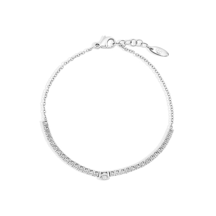 Tennis bracelet with diamonds in white gold